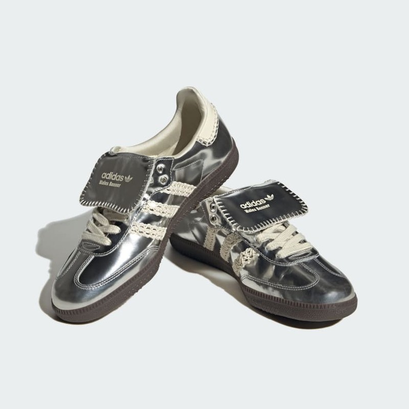 Adidas samba silver clearance